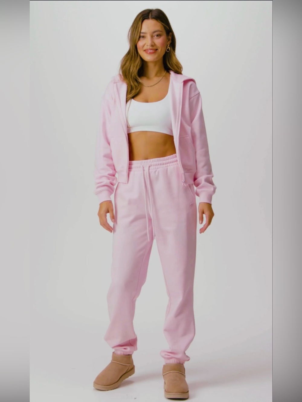 Fabletics Pink Eco Go-To Classic Joggers Sweatpants Medium